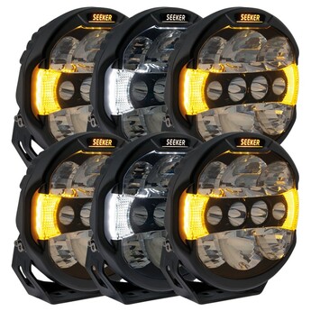 6-pack SEEKER QUANTUM LED Extraljus 9" tum
