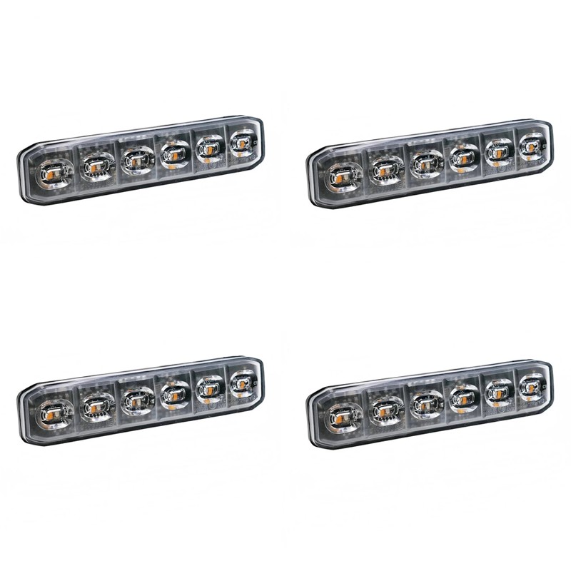 4-PACK SCANDIQ 6LED FLEX, GUL