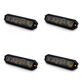 4-PACK SCANDIQ 6LED, GUL