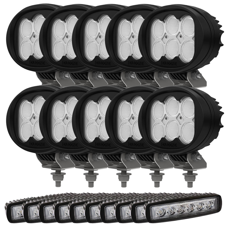 10-PACK Oledone Osram LED arbetsbelysning 7200 lumen