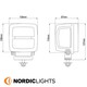 6-PACK NORDIC LIGHTS SCORPIUS N4402 LED arbetsbelysning, Heavy Duty