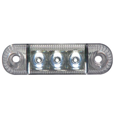 LED-markörljus 3LED, Transparent, Positionslykta, Vit