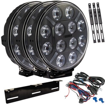 3-PACK SEEKER 12X 120W LED extraljus paket